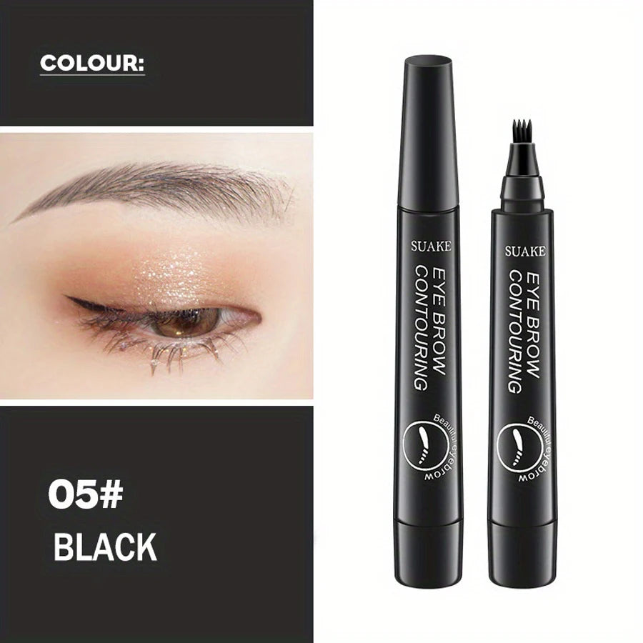 Waterproof Eyebrow Pen, Microblading Eyebrow Pencil With 4 Split Head