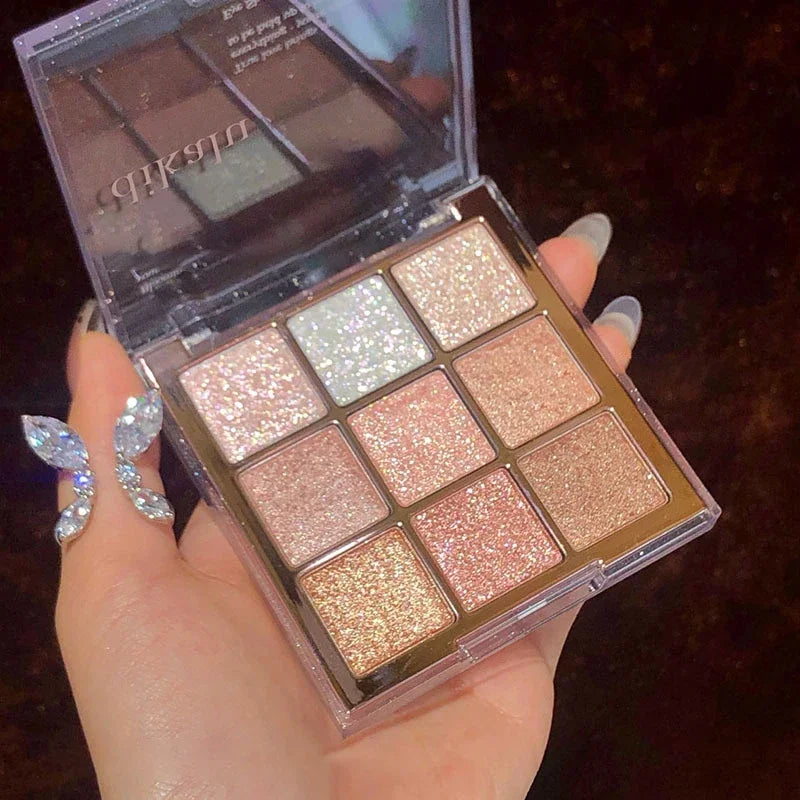 9 Colors Sakura Christmas Palette Shimmer Shine Eyeshadow