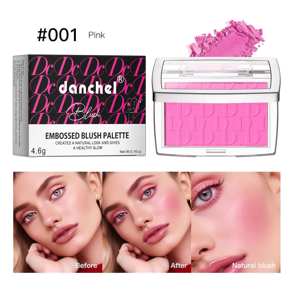 Hot Matte Embossed Blush Palette Rosy Blusher Facial Blush