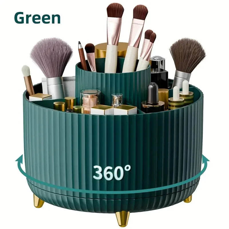 360° Rotating 5 Slot Makeup Brushes Holder