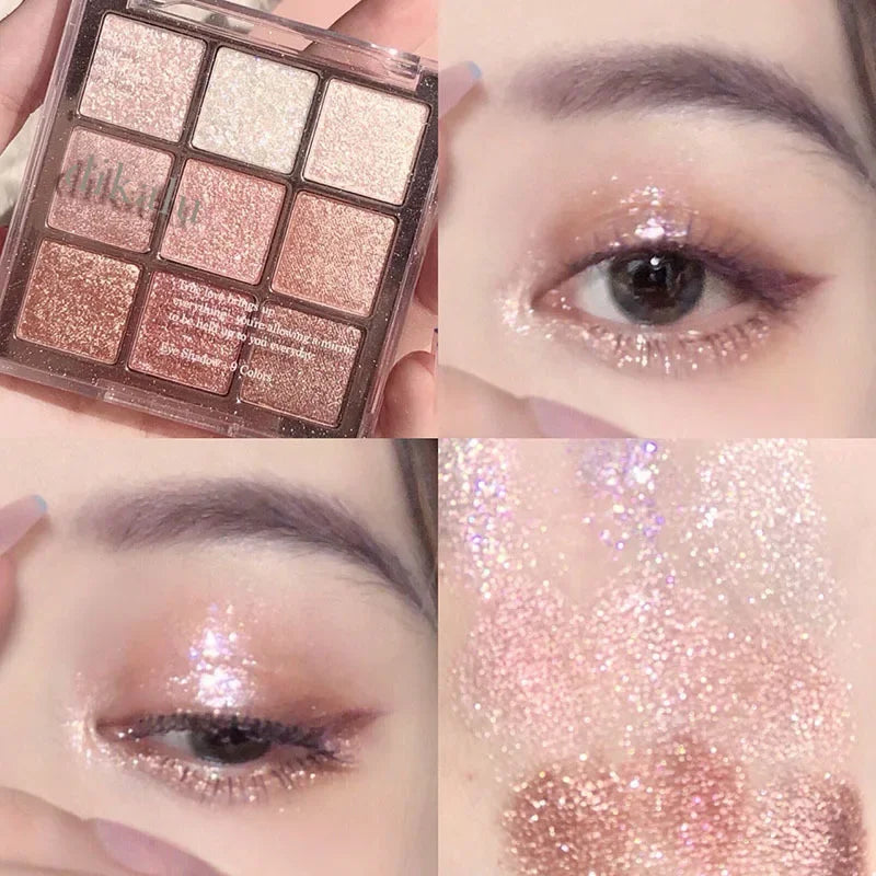 9 Colors Sakura Christmas Palette Shimmer Shine Eyeshadow