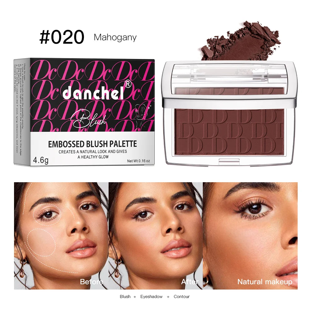 Hot Matte Embossed Blush Palette Rosy Blusher Facial Blush