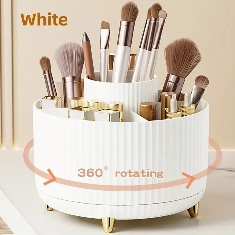 360° Rotating 5 Slot Makeup Brushes Holder