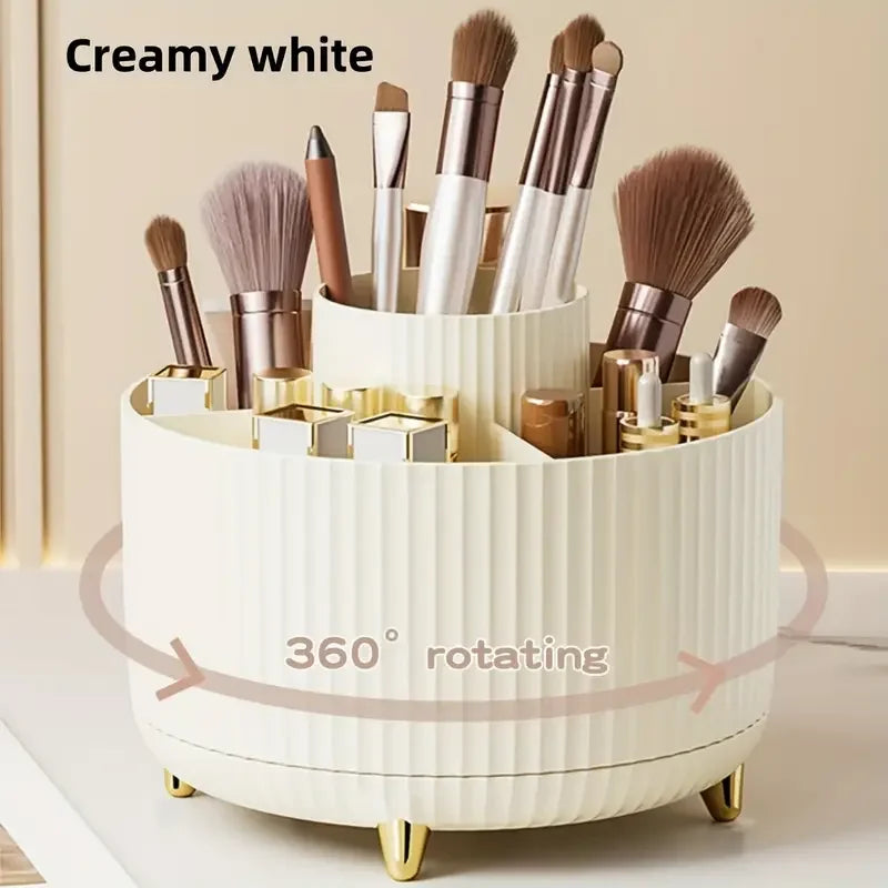 360° Rotating 5 Slot Makeup Brushes Holder