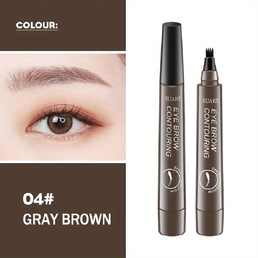 Waterproof Eyebrow Pen, Microblading Eyebrow Pencil With 4 Split Head