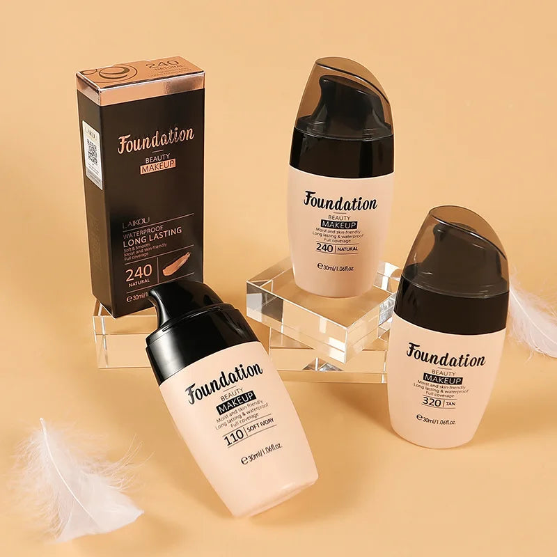 30ml Liquid Foundation Waterproof Makeup High Coverage