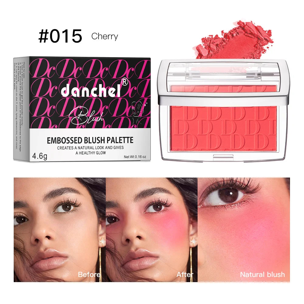 Hot Matte Embossed Blush Palette Rosy Blusher Facial Blush