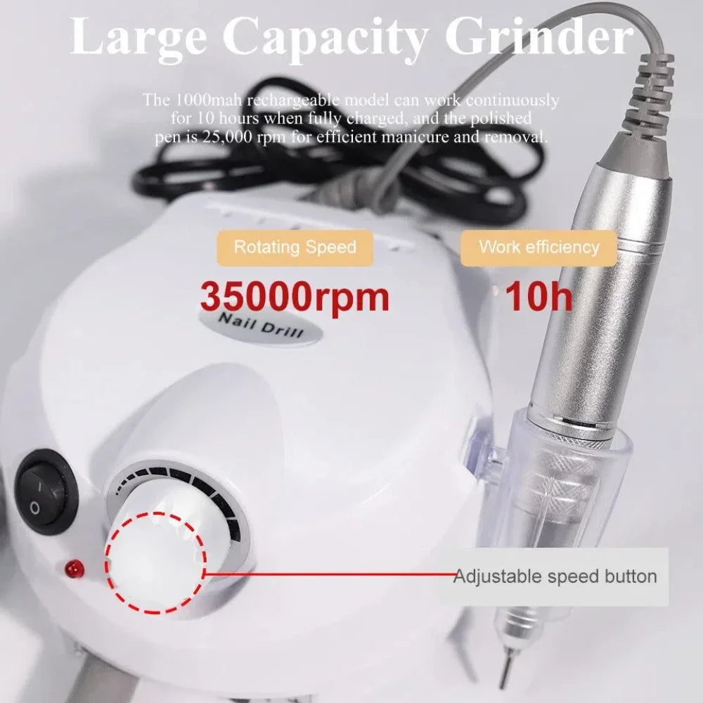 Electric Nail Drill Machine Manicure Pedicure Professional
