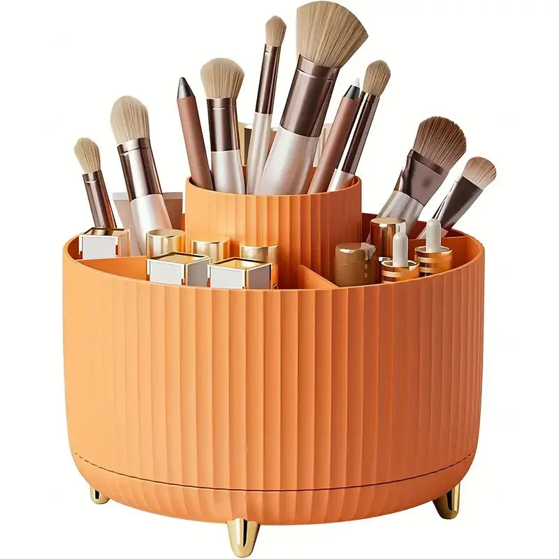 360° Rotating 5 Slot Makeup Brushes Holder