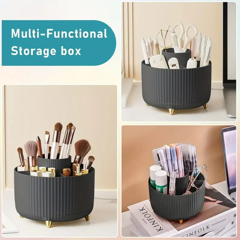 360° Rotating 5 Slot Makeup Brushes Holder