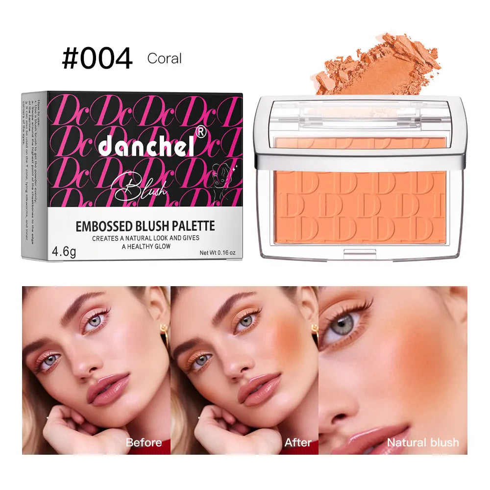 Hot Matte Embossed Blush Palette Rosy Blusher Facial Blush