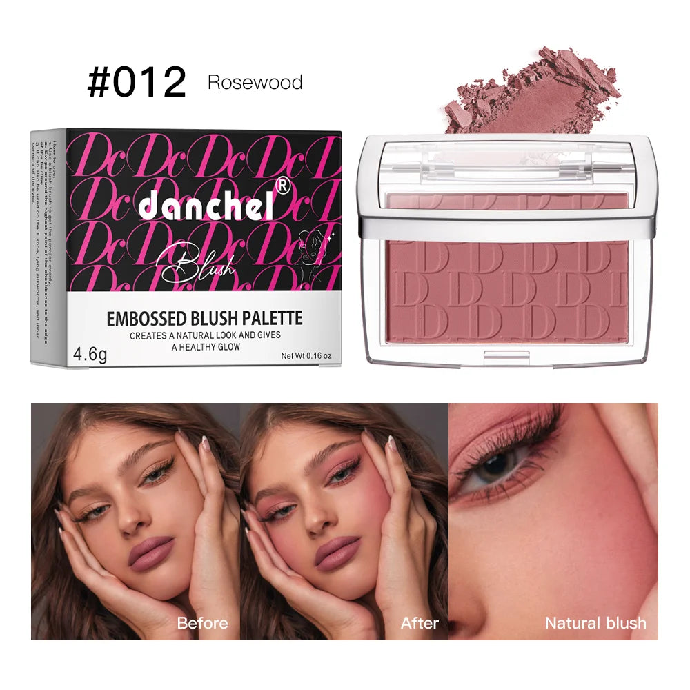 Hot Matte Embossed Blush Palette Rosy Blusher Facial Blush