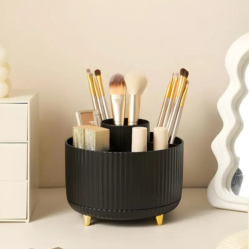 360° Rotating 5 Slot Makeup Brushes Holder
