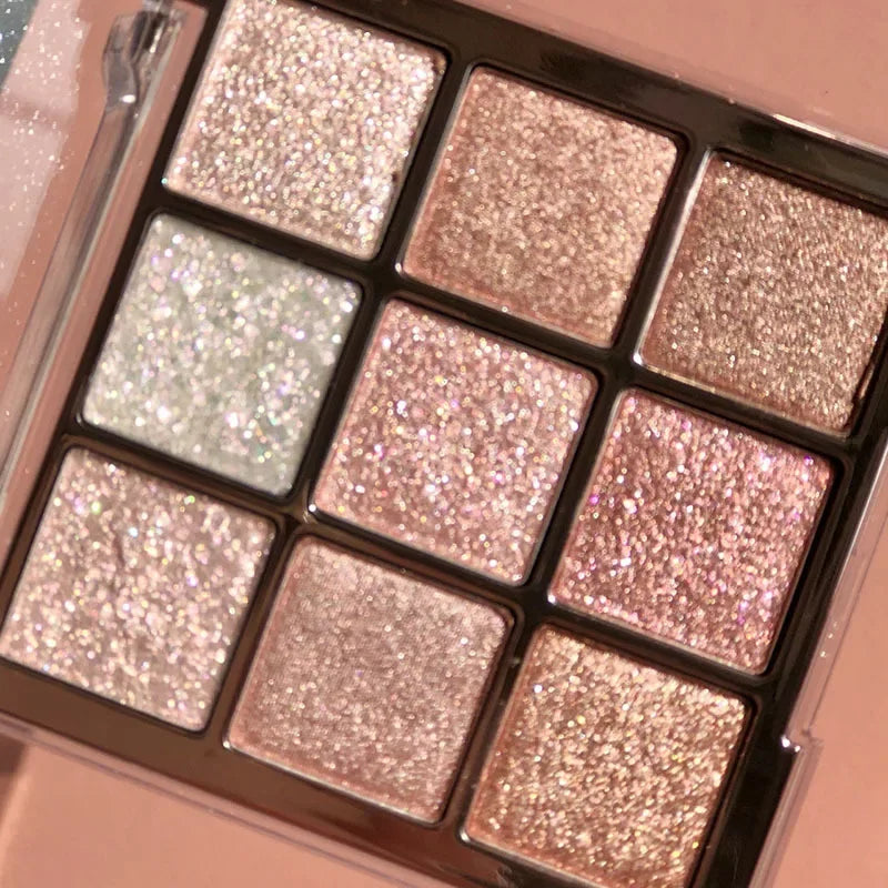 9 Colors Sakura Christmas Palette Shimmer Shine Eyeshadow