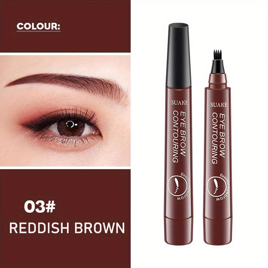 Waterproof Eyebrow Pen, Microblading Eyebrow Pencil With 4 Split Head