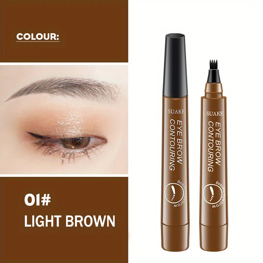 Waterproof Eyebrow Pen, Microblading Eyebrow Pencil With 4 Split Head