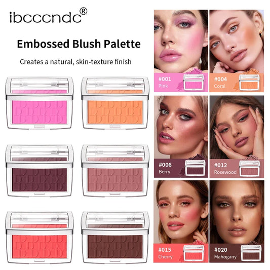 Hot Matte Embossed Blush Palette Rosy Blusher Facial Blush