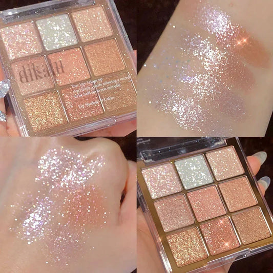 9 Colors Sakura Christmas Palette Shimmer Shine Eyeshadow