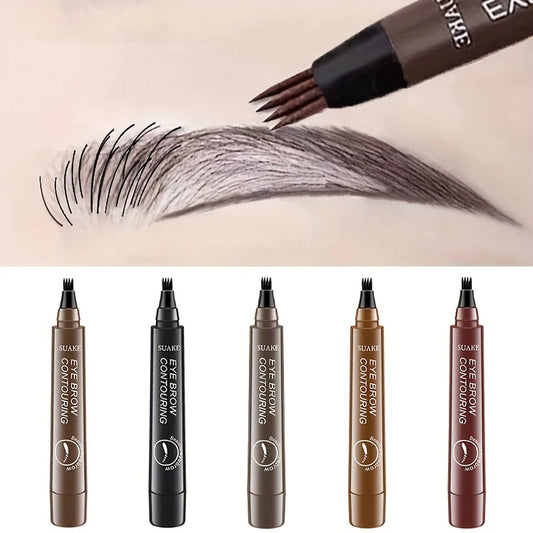 Waterproof Eyebrow Pen, Microblading Eyebrow Pencil With 4 Split Head
